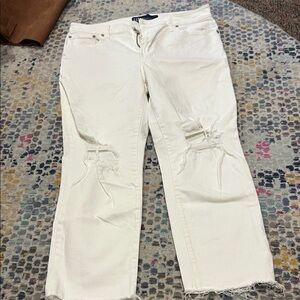 White Distressed Women's Jeans